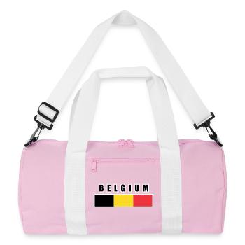 Belgium - Belgique - Belgika - Belgien - بلجيكا - Sac de sport recyclé - rose/blanc - Devant