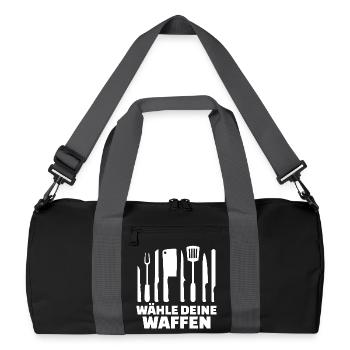 Karriere Chef Job Beruf Vorgesetzter Statement - Recycelte Duffel Bag - Schwarz/Graphitgrau - Vorne