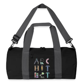 Beruf Job Spruch Architekt Karriere Vorgesetzter - Recycelte Duffel Bag - Schwarz/Graphitgrau - Vorne