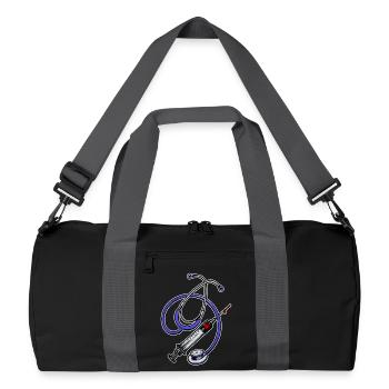 Doktor Job Beruf Karriere Vorgesetzter Arbeit - Recycelte Duffel Bag - Schwarz/Graphitgrau - Vorne