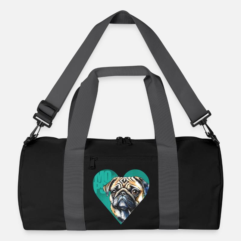 Mops Portrait Recycelte Duffel Bag