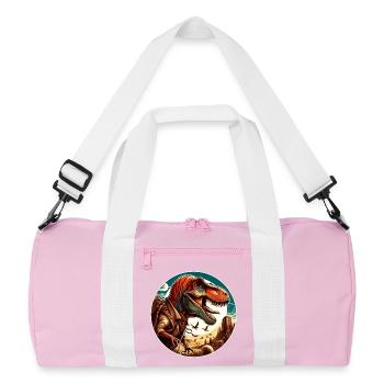 Dinosaure - Sac de sport recyclé - rose/blanc - Devant