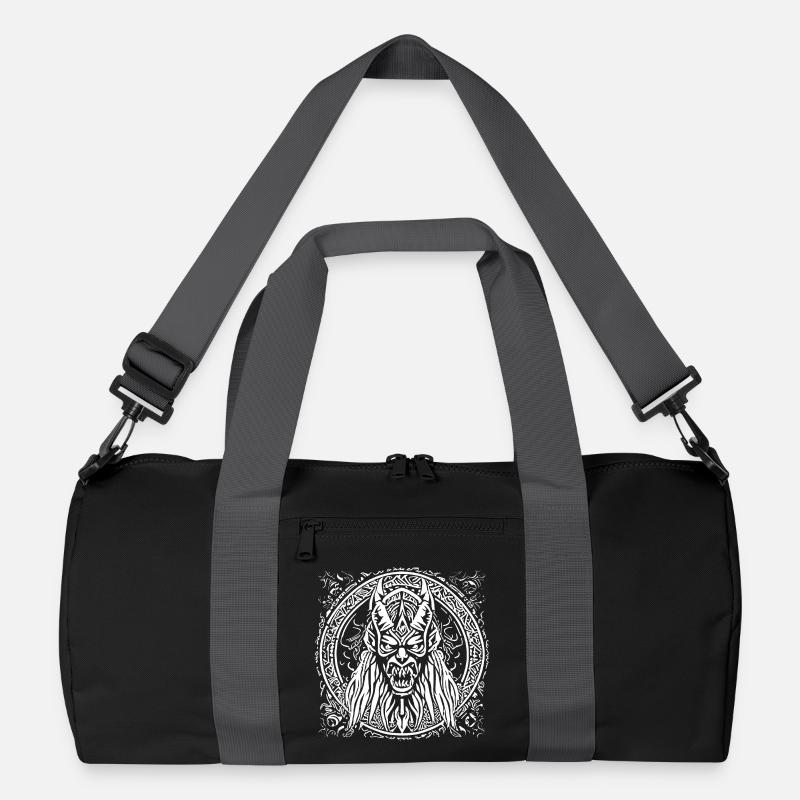 Mystischer Tribal Dämon - Recycelte Duffel Bag - Schwarz/Graphitgrau