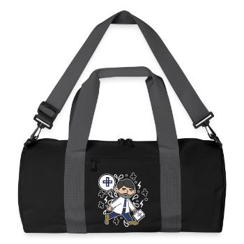 Doktor Beruf Job Vorgesetzter Karriere Erfolg - Recycelte Duffel Bag - Schwarz/Graphitgrau - Vorne