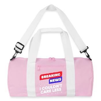 Quoi qu’il en soit, je me fiche de l’attitude, détendez-vous - Sac de sport recyclé - rose/blanc - Devant