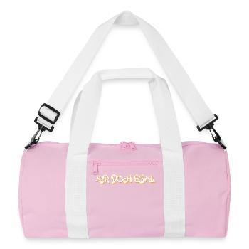 Je m’en fiche, déclaration, attitude indifférente, froid - Sac de sport recyclé - rose/blanc - Devant