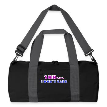 Chill statement doesn't matter I don't care - Recycled Duffel Bag - black/graphite grey - Front