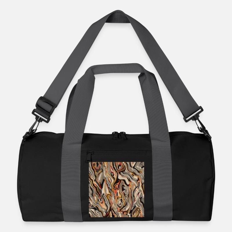 Holz ähnlich - Recycelte Duffel Bag - Schwarz/Graphitgrau