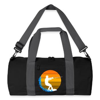 wakeboard, vague, ski nautique, surf, surf - Sac de sport recyclé - noir/gris graphite - Devant