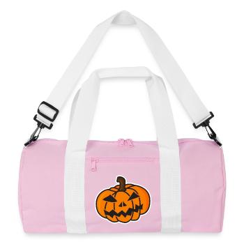 Maquette amusante de citrouille d’Halloween - Sac de sport recyclé - rose/blanc - Devant