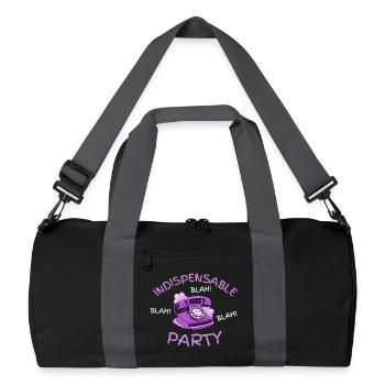 blah blah blah party essential - Recycled Duffel Bag - black/graphite grey - Front