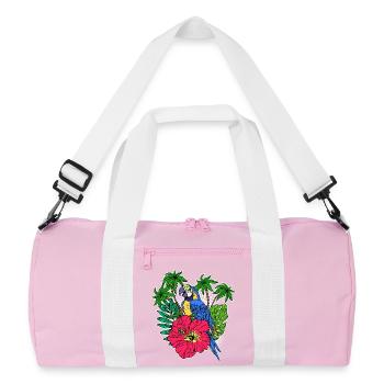 Amoureux Des Oiseaux, Animal, Animal De Compagnie, Perroquet, Oiseau, Zoo - Sac de sport recyclé - rose/blanc - Devant