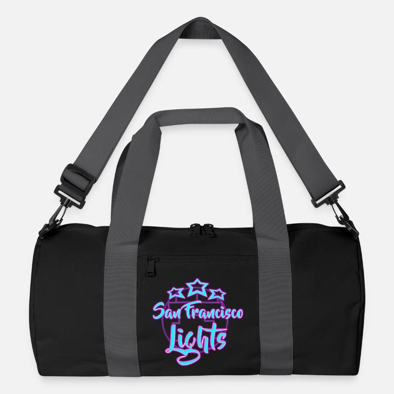 Neon San Francisco Lichter Design Recycelte Duffel Bag