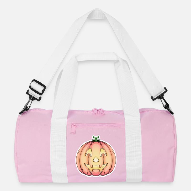 Halloween Pumpkin Jack-o'-Lantern Design Recycled Duffel Bag