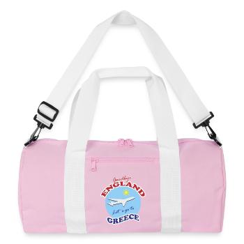 Grèce adieu avion voyage design - Sac de sport recyclé - rose/blanc - Devant
