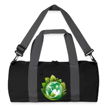 planète terre, mère nature - Sac de sport recyclé - noir/gris graphite - Devant