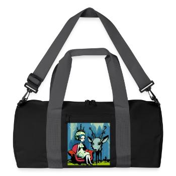 Psychedelic deer 01 - Sac de sport recyclé - noir/gris graphite - Devant