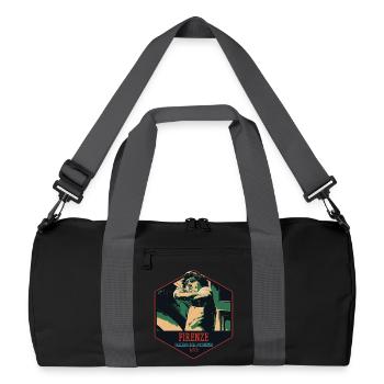 Detail David-Statue, Florenz, Italien - Recycelte Duffel Bag - Schwarz/Graphitgrau - Vorne