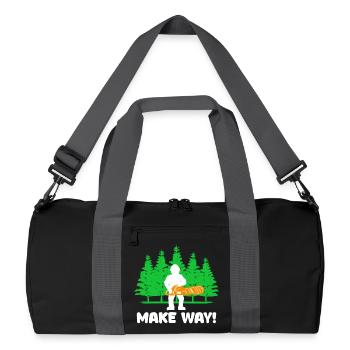 Lumberjack Woodwork Tree Chainsaw Statement - Recycled Duffel Bag - black/graphite grey - Front