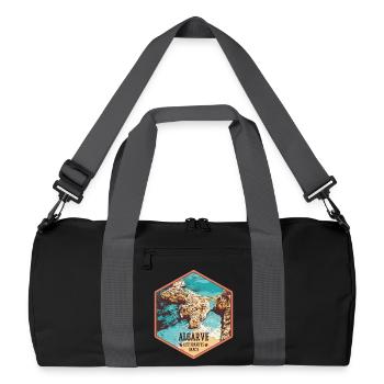 Estudantes beach near Lagos, Algarve - Recycled Duffel Bag - black/graphite grey - Front