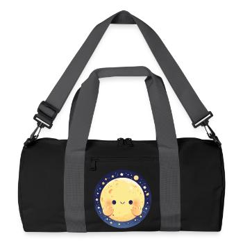 La Lune qui sourit - Sac de sport recyclé - noir/gris graphite - Devant