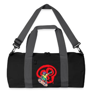 Drawing Illustration Tattoo Graffiti Street Art - Recycled Duffel Bag - black/graphite grey - Front
