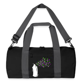 Graffiti Sprayer Spraydose Kunst Strassenkunst - Recycelte Duffel Bag - Schwarz/Graphitgrau - Vorne