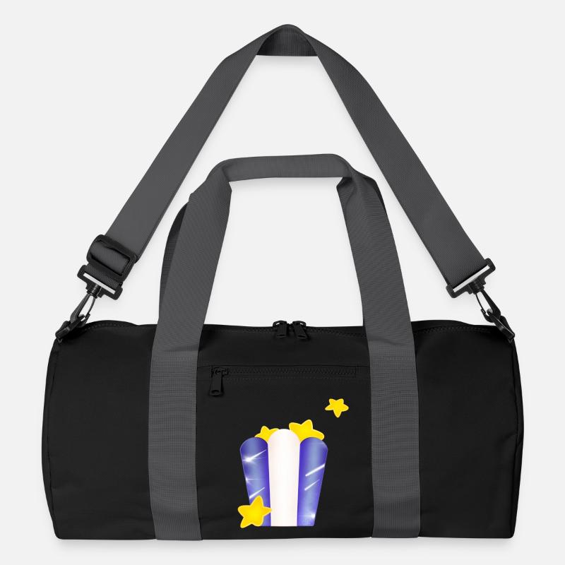 Star-Tasche! - Recycelte Duffel Bag - Schwarz/Graphitgrau