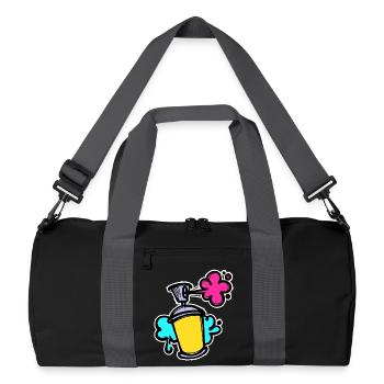 Graffiti Sreet Art Spraydose Sprayer Wildstyle - Recycelte Duffel Bag - Schwarz/Graphitgrau - Vorne