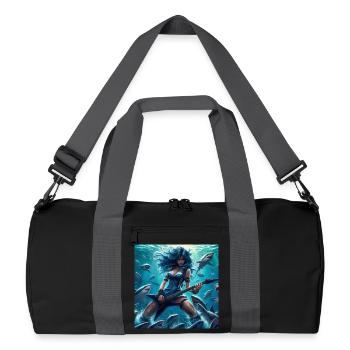 Métalleux parmi les requins - Sac de sport recyclé - noir/gris graphite - Devant