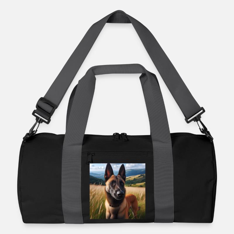 Belgischer Malinois - Recycelte Duffel Bag - Schwarz/Graphitgrau