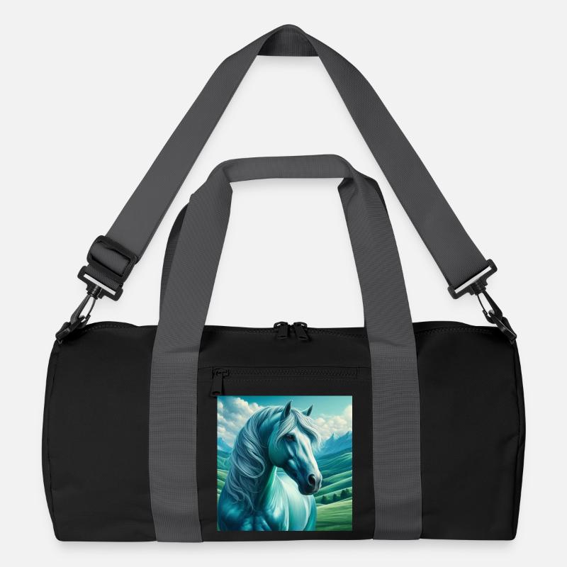 Blaues Pferd Recycelte Duffel Bag