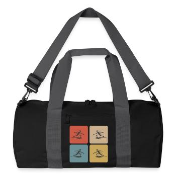 Fechten - Recycelte Duffel Bag - Schwarz/Graphitgrau - Vorne