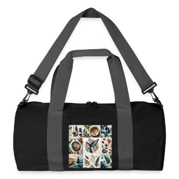 Nature in Art - Recycled Duffel Bag - black/graphite grey - Front