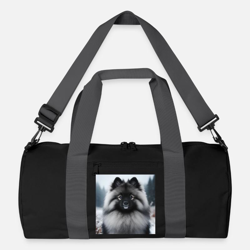 Wunderschöner Wolfspitz - Recycelte Duffel Bag - Schwarz/Graphitgrau