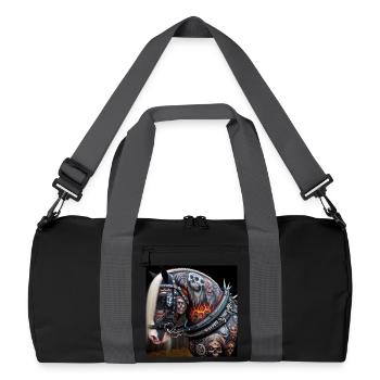 Cheval lourd tatoué - Sac de sport recyclé - noir/gris graphite - Devant