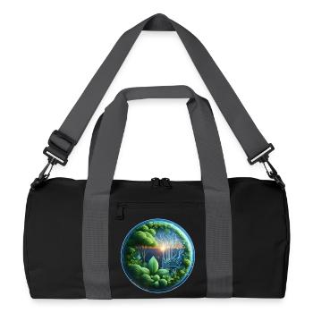 Sustainable Bio-Tech Fusion Cycle - Recycled Duffel Bag - black/graphite grey - Front