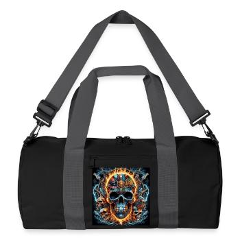 Crâne de métal lourd - Sac de sport recyclé - noir/gris graphite - Devant