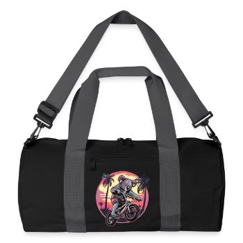 Koalabär Fahrrad Koalabären Fahrradfahrer Bmx Bike - Recycelte Duffel Bag - Schwarz/Graphitgrau - Vorne