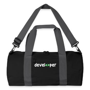 Developer Code Scripting Debug Informatik Geek - Recycled Duffel Bag - black/graphite grey - Front