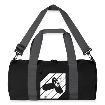 Croquis de chaussures de ballet - Sac de sport recyclé - noir/gris graphite - Devant