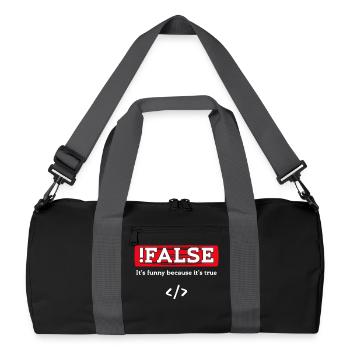 Debug Scripting Statement Developer Code Nerd - Recycled Duffel Bag - black/graphite grey - Front