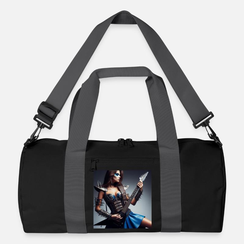 Weibliche Gitarrenheldin Recycelte Duffel Bag