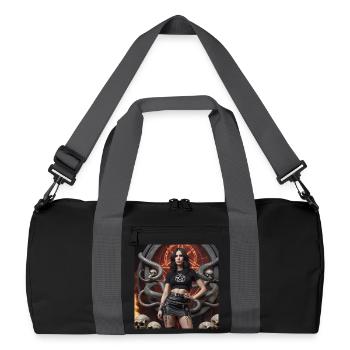 Pose de métal lourd - Sac de sport recyclé - noir/gris graphite - Devant