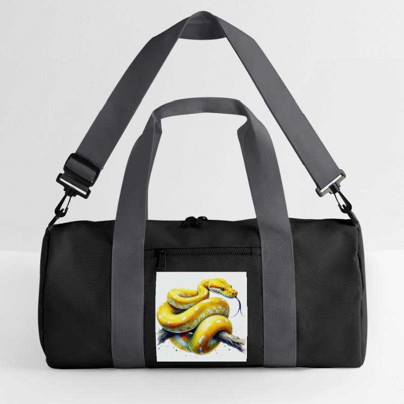 Python jaune Sac de sport recyclé