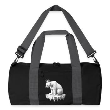 Ours polaire avec une couronne sur la banquise faune arctique - Sac de sport recyclé - noir/gris graphite - Devant