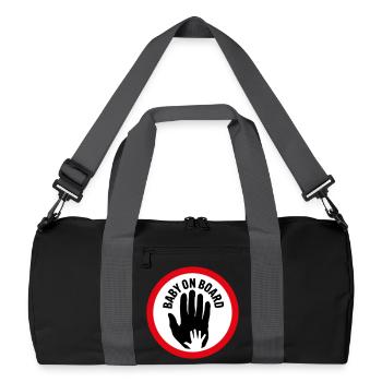 Baby on board hand in hand - Recycled Duffel Bag - black/graphite grey - Front