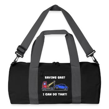 Car Statement Refueling Energy Storage Electricity - Recycled Duffel Bag - black/graphite grey - Front