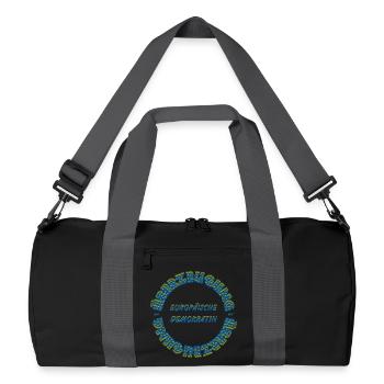 European Democrat by Conviction Circular Text - Recycled Duffel Bag - black/graphite grey - Front