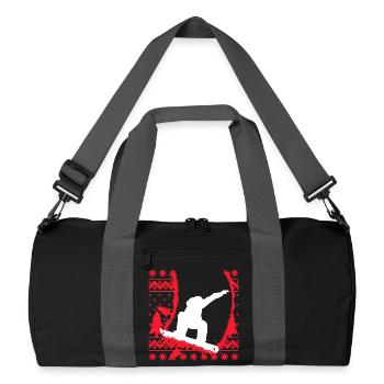 Wintersaison Schifahrer Schifahren Wintersport - Recycelte Duffel Bag - Schwarz/Graphitgrau - Vorne